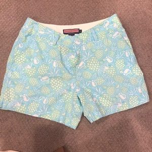 Vineyard Vines pineapple blue green shorts
